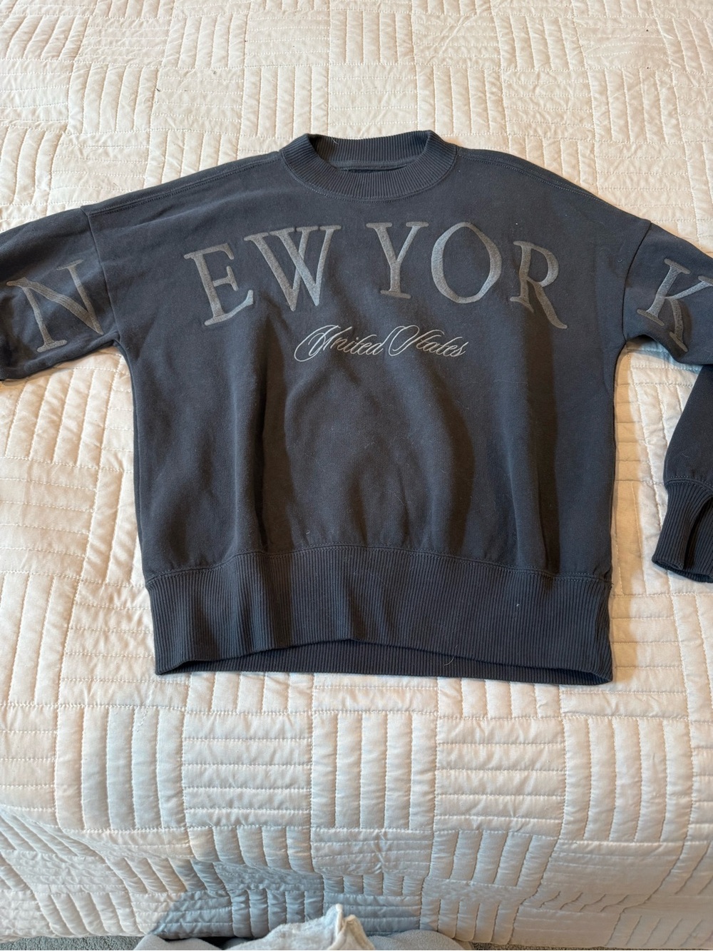 abercrombie kids New York Graphic Crewneck Sweater